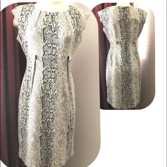 Calvin Klein Dresses & Skirts - Calvin Klein Dress Black and White Animal Print Dress Size 8P